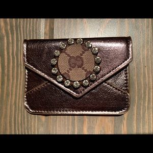 SOLD: Rose Gold Artisan Wallet with Gucci Elements